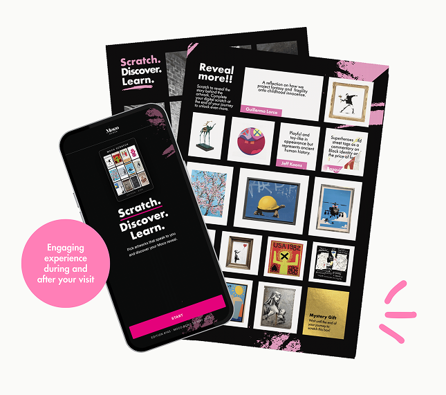 Moco Scratch — the physical scratch card next to the companion app