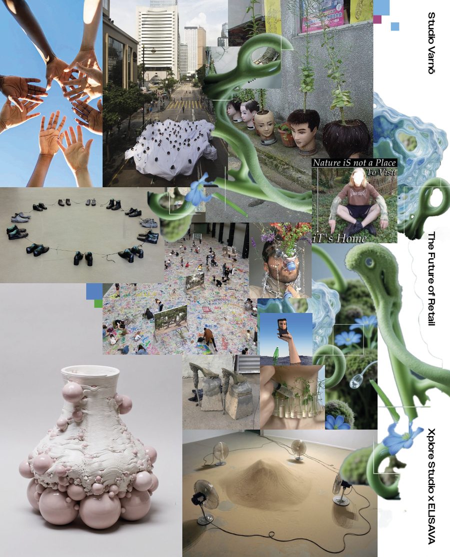 Create to Survive — moodboard collage of collective making, regenerative craft and creative resilience